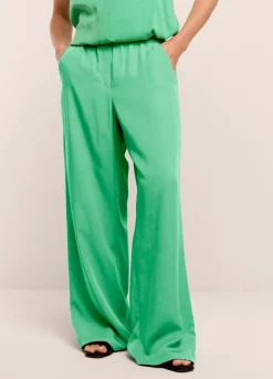 Hot Summum Airy, Straight-Leg Trousers Green