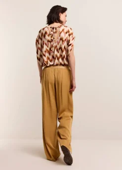 Hot Summum Airy, Straight-Leg Trousers Brown