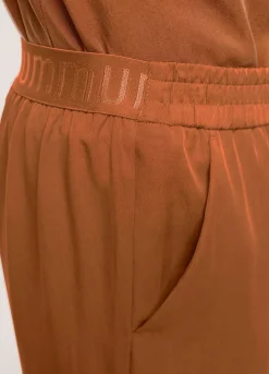 Online Summum Airy, Straight-Leg Trousers Brown