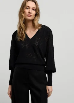Online Summum Ajour-Knit Jumper Black