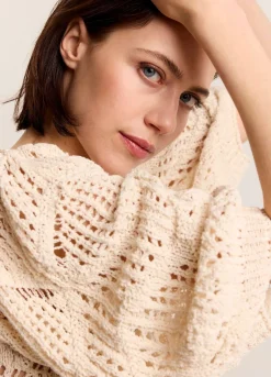 Sale Summum Ajour-Knitted Jumper Creme