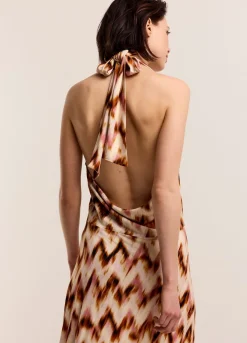 Fashion Summum A-Line Halter Dress Multicolor