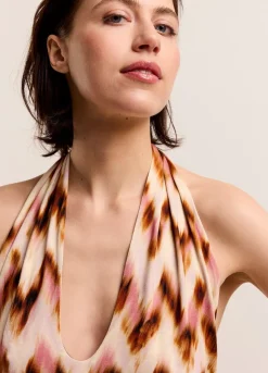 Fashion Summum A-Line Halter Dress Multicolor