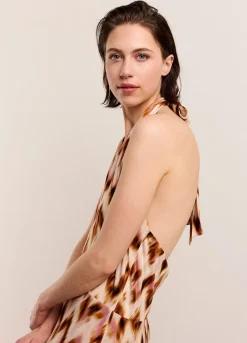 Fashion Summum A-Line Halter Dress Multicolor