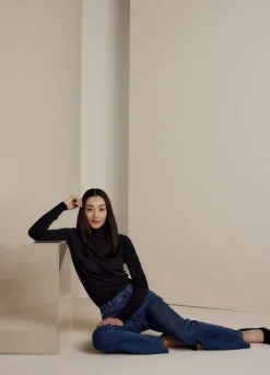 Outlet Summum Basic Polo Neck Jumper Black