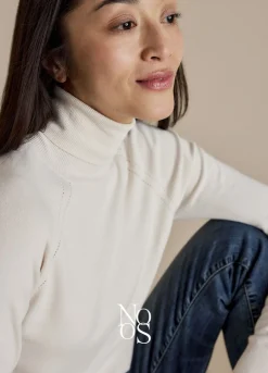 New Summum Basic Polo Neck Jumper Creme