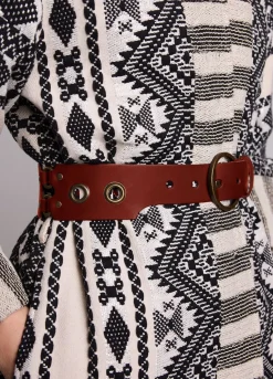 Outlet Summum Belt With Eyelets Brown