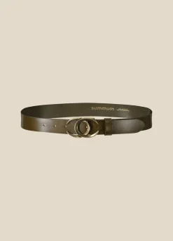 Outlet Summum Belt With Oval Buckle Green