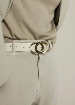Best Summum Belt With Oval Buckle Creme