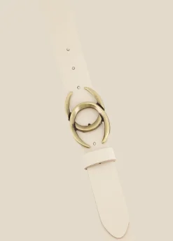 Best Summum Belt With Oval Buckle Creme