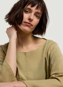 Hot Summum Boat-Neck Top Green