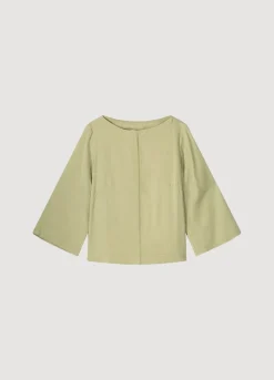 Hot Summum Boat-Neck Top Green