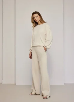 Online Summum Boot Cut Punto Milano Trousers Creme