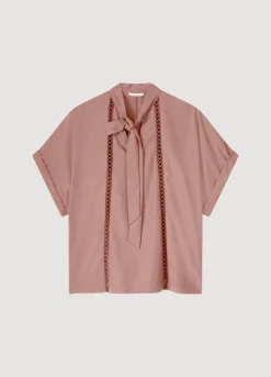 Fashion Summum Bow-Tie Top Pink