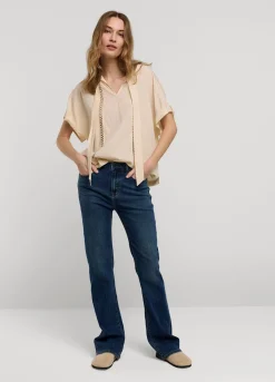 Online Summum Bow-Tie Top Creme