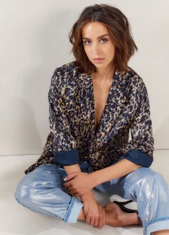 Best Summum Boyfriend Blazer With Print Multicolor