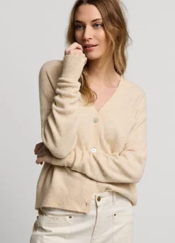 Clearance Summum Cardigan With Mother-Of-Pearl Buttons Creme
