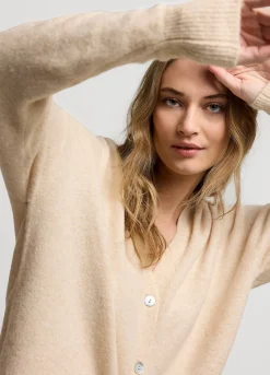 Clearance Summum Cardigan With Mother-Of-Pearl Buttons Creme
