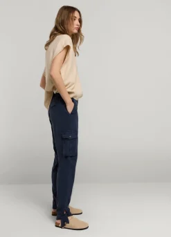 Discount Summum Cargo Trousers With Bow Blue