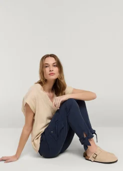 Discount Summum Cargo Trousers With Bow Blue