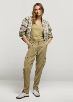 Best Summum Cargo Trousers With Bow Green