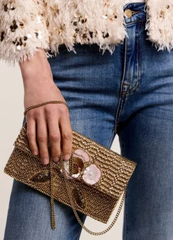 Sale Summum Clutch With Beads Pink