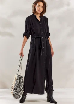 New Summum Cool Button-Down Dress Black