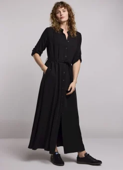 New Summum Cool Button-Down Dress Black