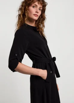 New Summum Cool Button-Down Dress Black