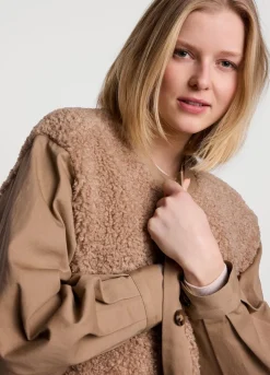 New Summum Cool Teddy Coat Creme
