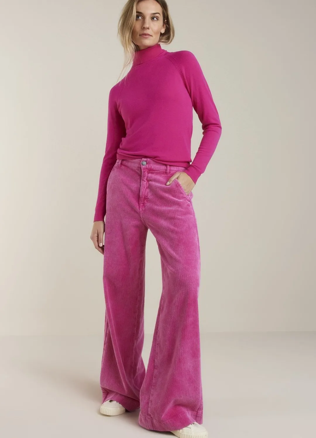 Fashion Summum Corduroy Trousers Pink
