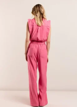 Sale Summum Cotton-Linen Jumpsuit Pink