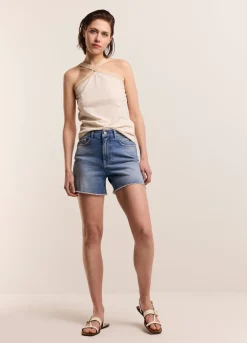 Best Summum Crossed Neckline Singlet Creme