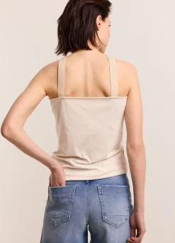 Best Summum Crossed Neckline Singlet Creme