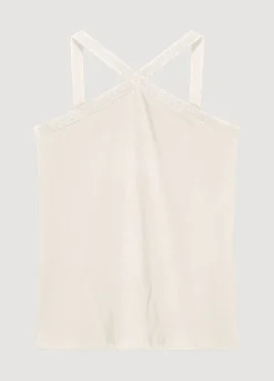 Best Summum Crossed Neckline Singlet Creme