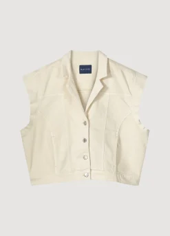 Sale Summum Denim Gilet Creme
