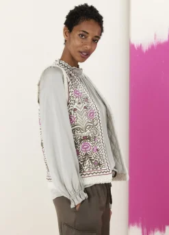 Hot Summum Embroidered Gilet Multicolor