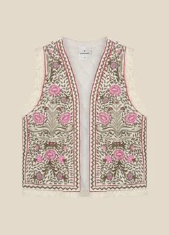 Hot Summum Embroidered Gilet Multicolor