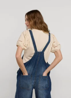 Clearance Summum English Embroidery Jersey Top Creme