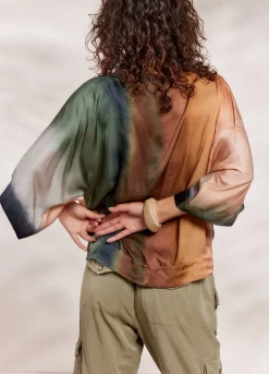 Outlet Summum Faded-Print Top Multicolor