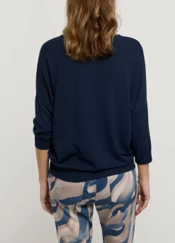 Hot Summum Fine-Knit Cardigan Blue