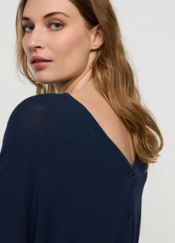 Hot Summum Fine-Knit Cardigan Blue