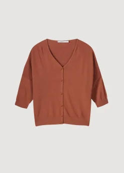 Sale Summum Fine-Knit Cardigan Brown
