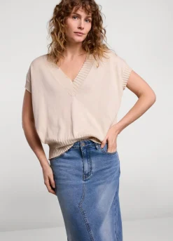Clearance Summum Fine-Knit Jumper Creme