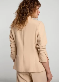 New Summum Fitted Blazer With Buttons Creme