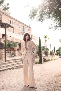 New Summum Fitted Blazer With Buttons Creme