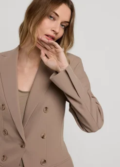Online Summum Fitted Blazer With Buttons Grey