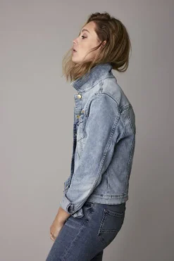 Fashion Summum Fitted Daze Denim Jacket Blue