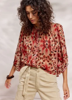 New Summum Flared Blouse Pink