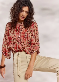 New Summum Flared Blouse Pink